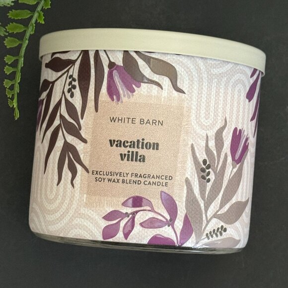 BBW Vacation Villa White Barn Bath & Body Works 3 Wick Candle - Picture 5 of 10